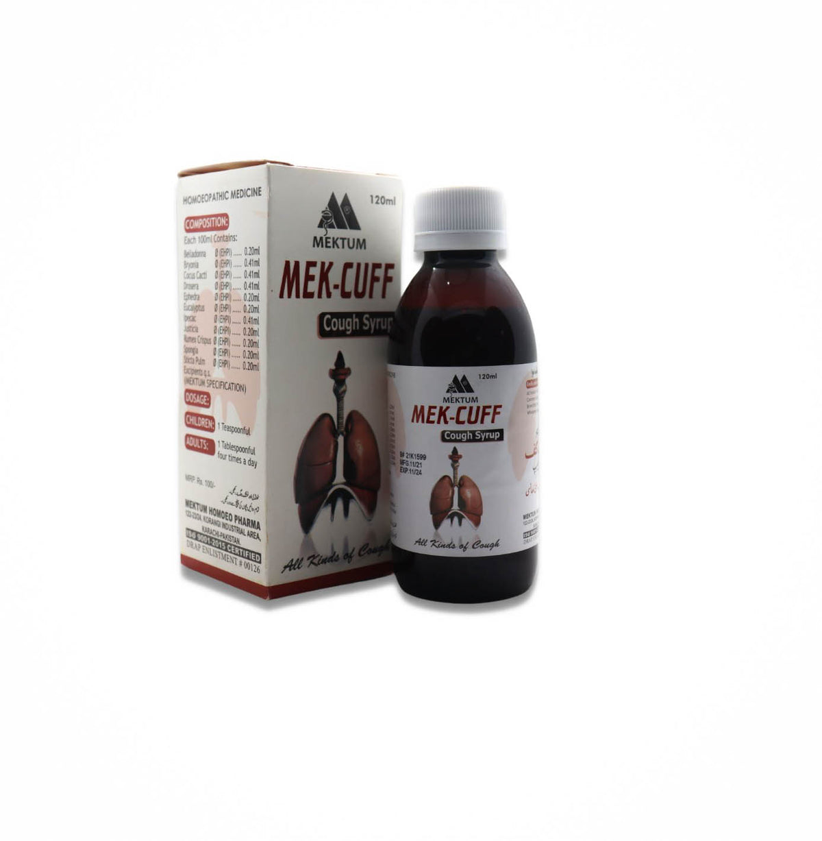 Cuff Syrup Mektum Mek Cuff (Cough Syrup) – Mehar Impex