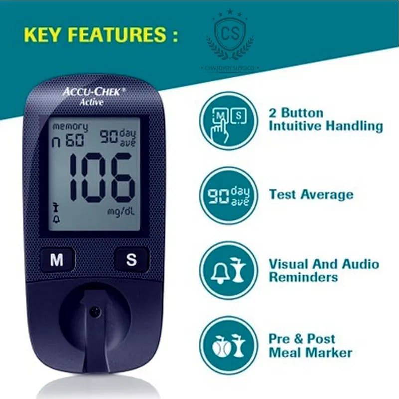 ACCU-CHEK ACTIVE GLUCOMETER BY ROCHE SURGICAL